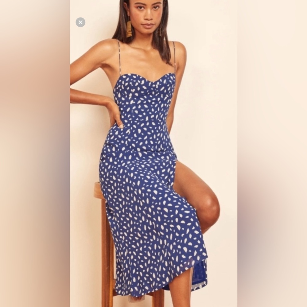reformation kourtney dress / size: 8 / color: moray